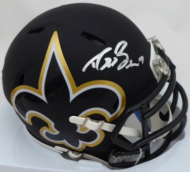 Drew Brees Autographed Signed New Orleans Saints AMP Mini Helmet BECKETT