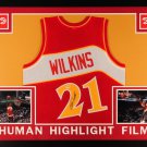 Dominique Wilkins Autographed Signed Framed Atlanta Hawks Jersey PSA