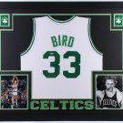 Larry Bird Autographed Signed Boston Celtics Framed Jersey BECKETT COA