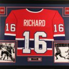 Henri Richard Autographed Signed Framed Montreal Canadiens Jersey JSA