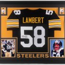 Jack Lambert Autographed Signed Pittsburgh Steelers Framed Jersey JSA