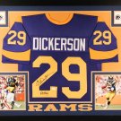 Eric Dickerson Autographed Signed Framed Los Angeles Rams Jersey JSA
