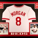Joe Morgan Autographed Signed Framed Cincinnati Reds Jersey JSA