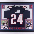 Ty Law Autographed Framed Signed New England Patriots Jersey JSA