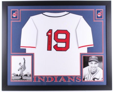 Bob Feller Signed Autographed Framed Cleveland Indians Jersey JSA