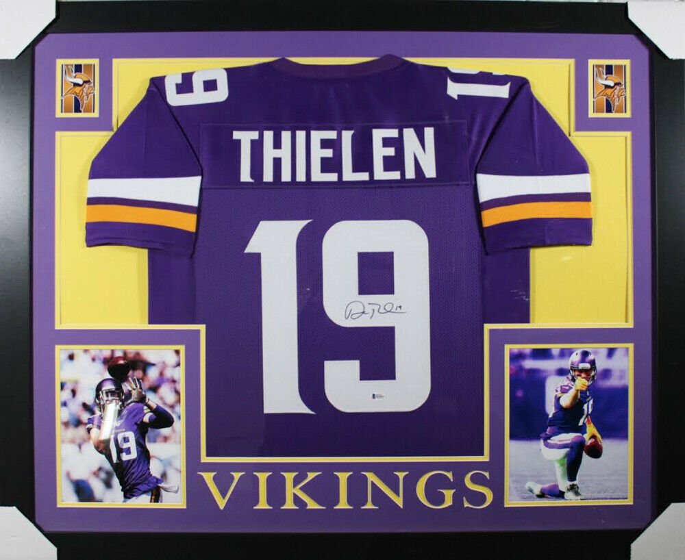 Adam Thielen Autographed Signed Framed Minnesota Vikings Jersey BECKETT