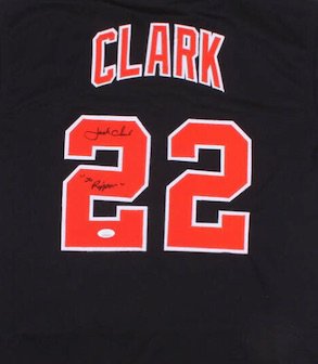 Jack Clark Autographed Signed San Francisco Giants Black Jersey JSA
