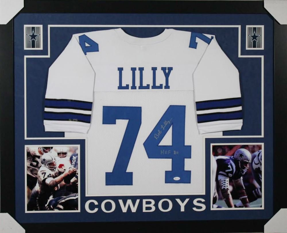 Bob Lilly Autographed Signed Framed Dallas Cowboys Jersey JSA