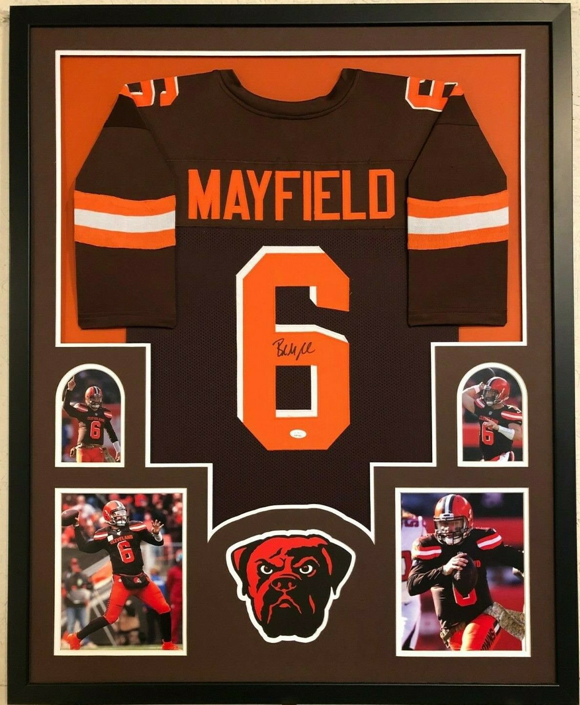 Baker Mayfield Signed Autographed Cleveland Browns Framed Jersey BECKETT