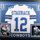 Roger Staubach Autographed Signed Framed Dallas Cowboys Jersey BECKETT