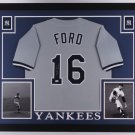 Whitey Ford Autographed Signed Framed New York Yankees Jersey JSA