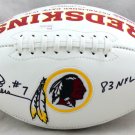 Joe Theismann Autographed Signed Washington Redskins Logo Football JSA
