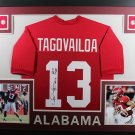 Tua Tagovalioa Autographed Signed Framed Alabama Crimson Tide Jersey BECKETT