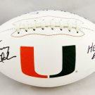 Vinny Testaverde Signed Autographed Miami Hurricanes Logo Football BECKETT