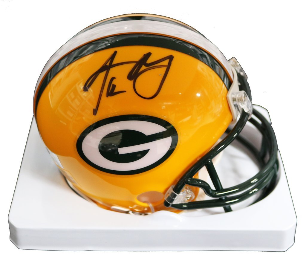 Aaron Rodgers Autographed Signed Green Bay Packers Mini Helmet GLOBAL