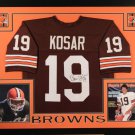 Bernie Kosar Autographed Signed Framed Cleveland Browns Jersey JSA