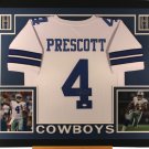 Dak Prescott Autographed Signed Framed Dallas Cowboys Jersey BECKETT