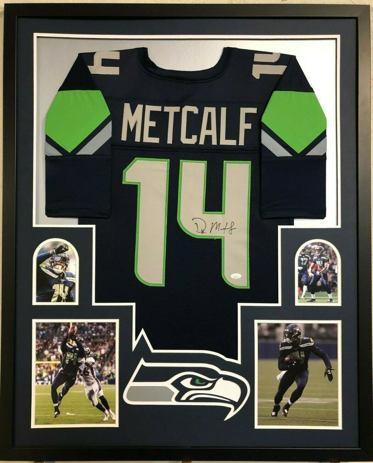 D K Metcalf Autographed Signed Seattle Seahawks Framed