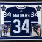 Auston Matthews Autographed Signed Framed Toronto Maple Leafs Jersey FANATICS