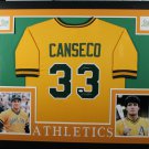 Jose Canseco Autographed Signed Framed Oakland A's Jersey JSA
