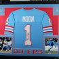 Warren Moon Autographed Signed Houston Oilers Framed Jersey JSA