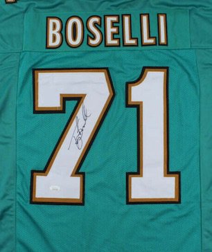 Tony Boselli Autographed/Signed Jersey Beckett Sticker shops Jacksonville Jaguars