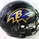 Ray Lewis & Ed Reed Autographed Signed Baltimore Ravens Proline Speed Helmet BECKETT