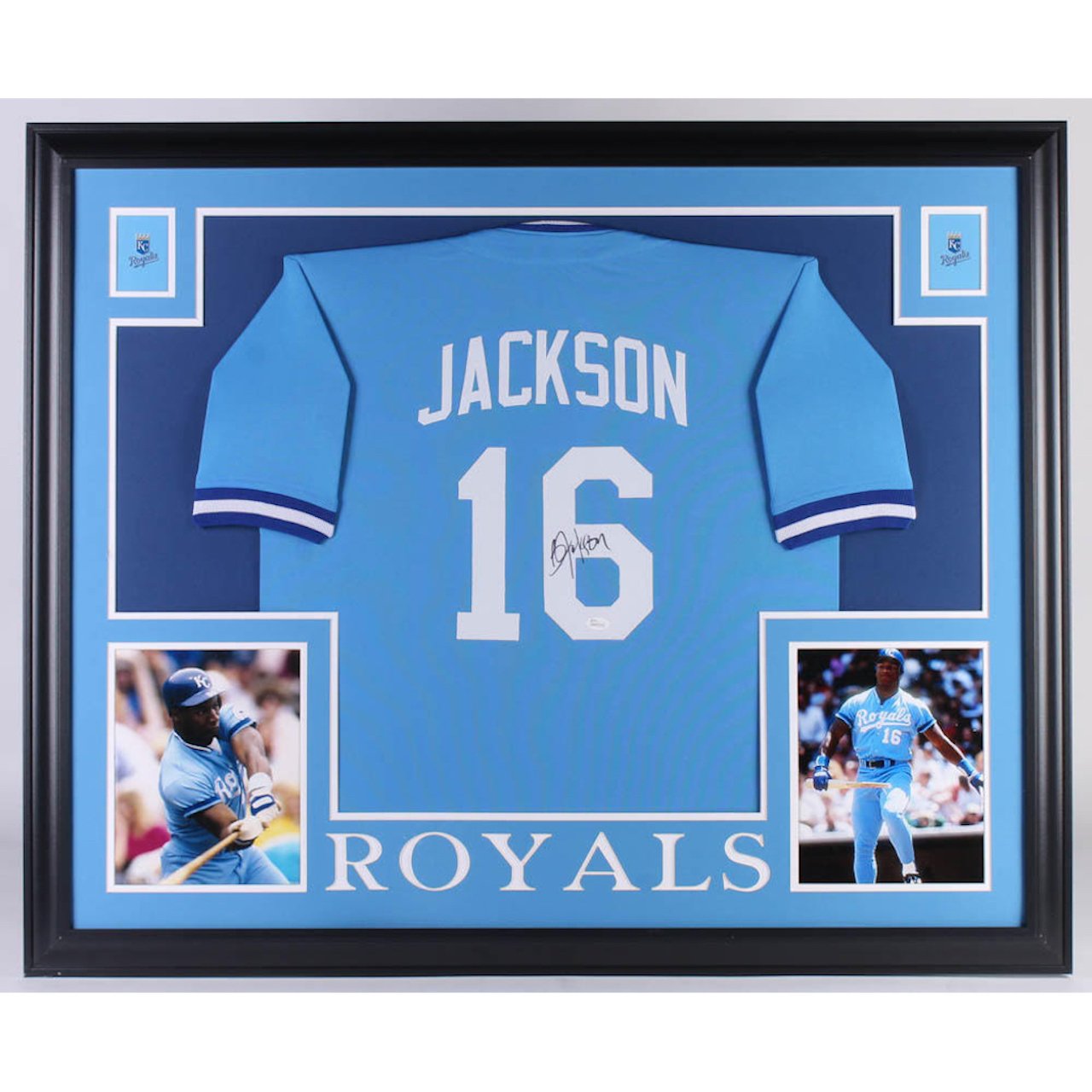 Bo Jackson Autographed Signed Kansas City Royals Framed Jersey BECKETT