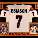Boomer Esiason Autographed Signed Framed Cincinnati Bengals Jersey JSA