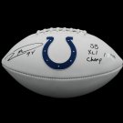 Robert Mathis Signed Autographed Indianapolis Colts Logo Football RADTKE