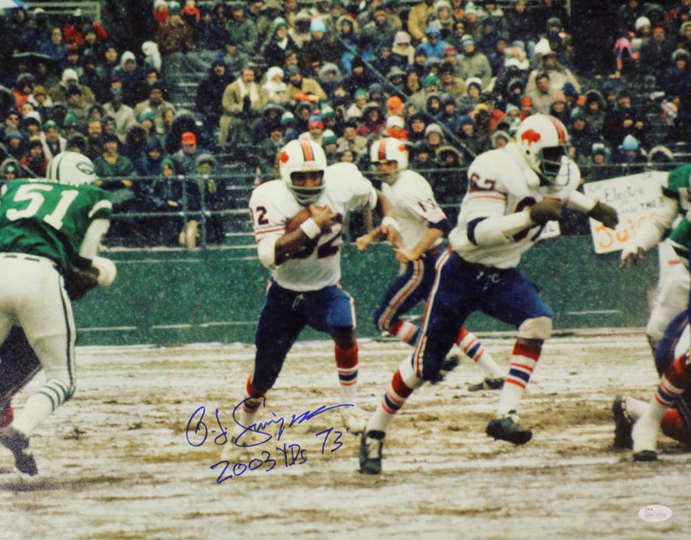 O. J. Simpson Autographed Signed Buffalo Bills 16x20 Photo JSA