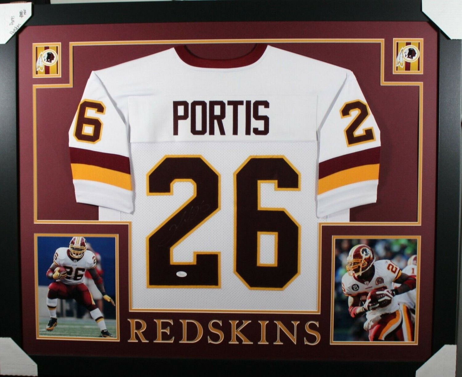 Clinton Portis Autographed Signed Washington Redskins Framed Jersey JSA