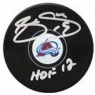Joe Sakic Autographed Signed Colorado Avalanche Logo Hockey Puck BECKETT