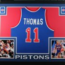 Isiah Thomas Autographed Signed Framed Detroit Pistons Jersey BECKETT