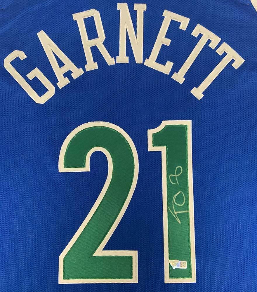 Kevin Garnett Autographed Signed Framed Minnesota Timberwolves Jersey ...