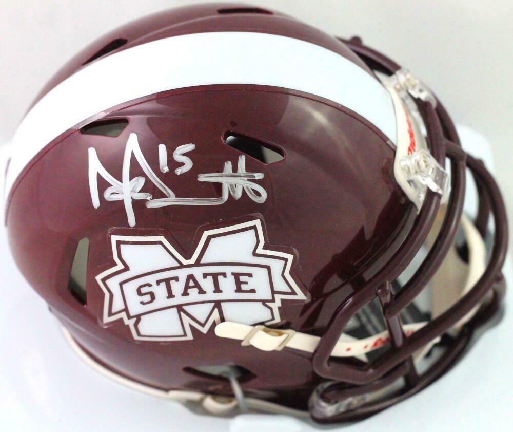 Dak Prescott Autographed Signed Mississippi State Mini Helmet BECKETT