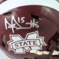 Dak Prescott Autographed Signed Mississippi State Mini Helmet BECKETT