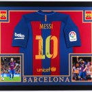 Lionel Leo Messi Autographed Signed Framed Barcelona Jersey BECKETT