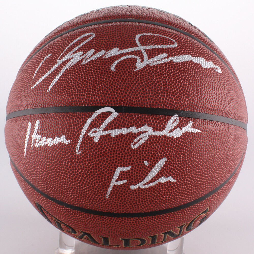 Dominique Wilkins Hawks Signed Autographed Spalding NBA Basketball SCHWARTZ