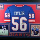Lawrence Taylor Autographed Signed Framed New York Giants Jersey JSA