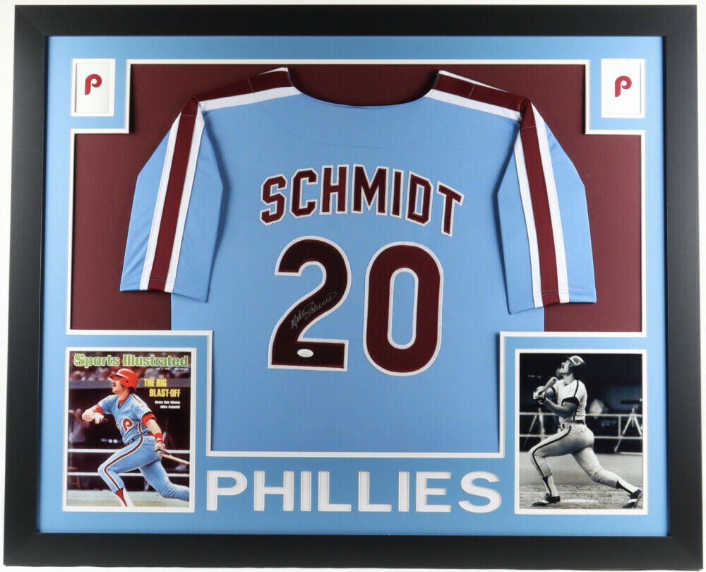 Mike Schmidt Autographed Signed Framed Philadelphia Phillies Jersey JSA