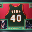 Shawn Kemp Signed Autographed Framed Seattle Supersonics Jersey JSA