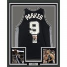 Tony Parker Signed Autographed Framed San Antonio Spurs Jersey JSA
