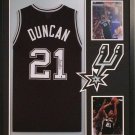 Tim Duncan Autographed Signed Framed San Antonio Spurs Jersey PSA