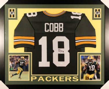Randall Cobb Autographed Signed Framed Green Bay Packers Jersey JSA