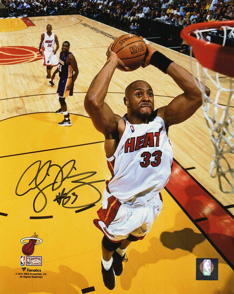 Alonzo Mourning Signed Autographed Miami Heat 8x10 Photo SCHWARTZ