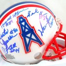 Run N Shoot (Moon +4 Others) Signed Autographed Houston Oilers Mini Helmet JSA