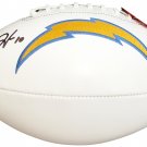 Justin Herbert Autographed Signed Los Angeles Chargers Logo Football BECKETT