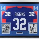 John Riggins Autographed Signed Framed  Kansas Jayhawks Jersey BECKETT