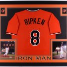 Cal Ripken Jr Autographed Signed Framed Baltimore Orioles Orange Jersey MLB
